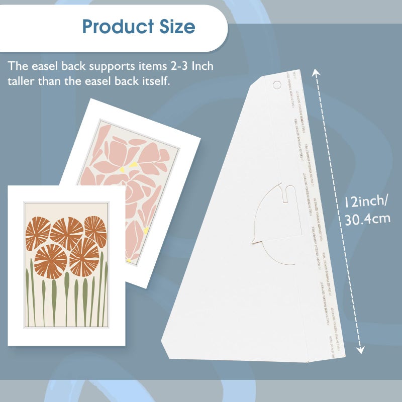 لينيكو Lineco، 50 عبوة من الورق المقوى مقاس 12 بوصة، حامل جناح فردي ذاتي اللصق، لافتات عرض، بطاقات، صور فوتوغرافية، كتيبات، ملصقات، مشاريع حرفية، أبيض - Image 2